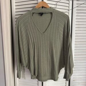 Forever 21 Olive Knit Top